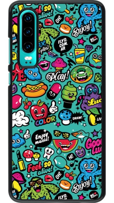 Huawei P30 Case Hülle - Cartoons old school