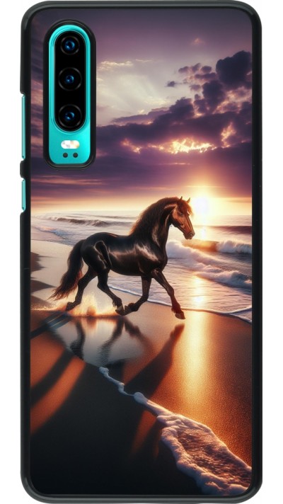 Huawei P30 Case Hülle - Pferd majestätisch Strand