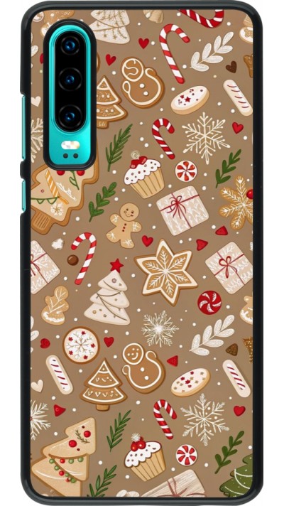 Huawei P30 Case Hülle - Christmas 25 Pattern Ginger Cookie