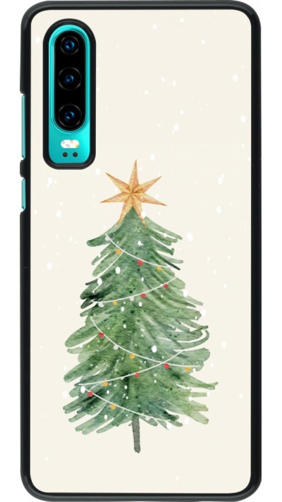 Huawei P30 Case Hülle - Christmas 25 Sketch Tree