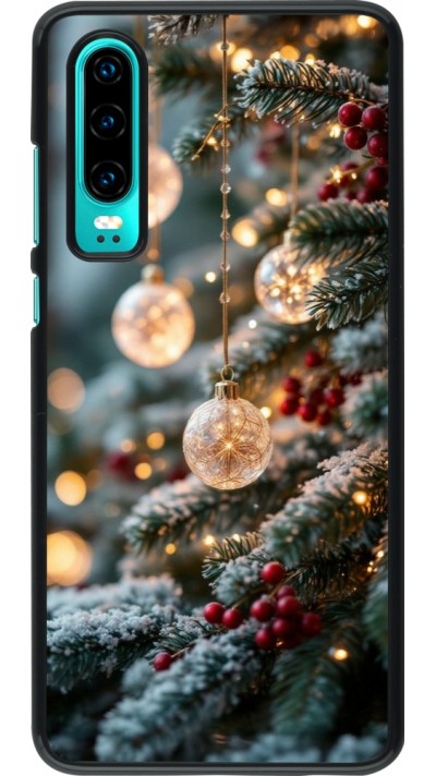 Huawei P30 Case Hülle - Christmas 25 Xmas Decorated Tree
