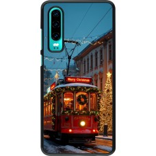 Huawei P30 Case Hülle - Christmas 25 Xmas Train