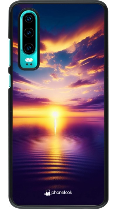 Huawei P30 Case Hülle - Sonnenuntergang gelb violett