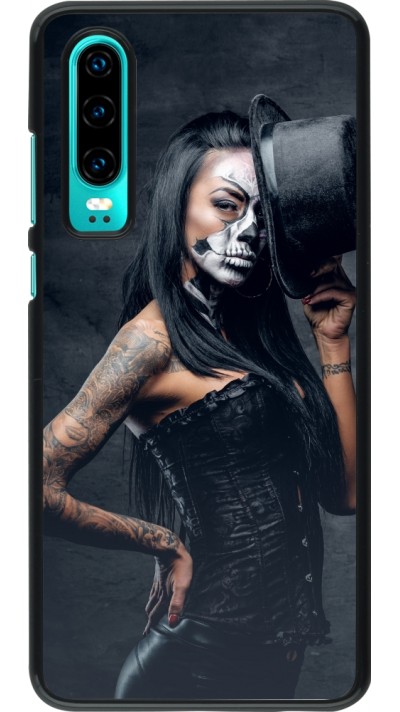 Huawei P30 Case Hülle - Halloween 22 Tattooed Girl