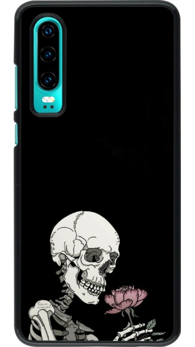 Huawei P30 Case Hülle - Halloween 2023 rose and skeleton