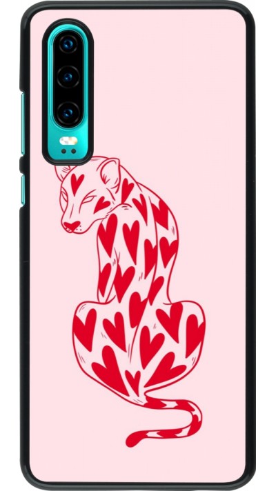 Huawei P30 Case Hülle - Leopard with hearts 2026