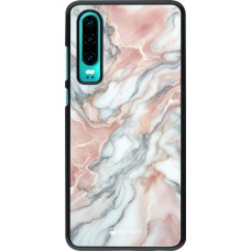 Huawei P30 Case Hülle - Rosa Leuchtender Marmor