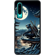 Huawei P30 Case Hülle - Ninja unter dem Mond