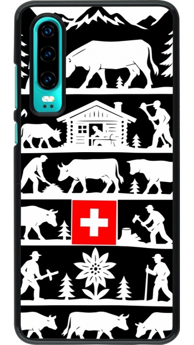 Coque Huawei P30 - Poya Suisse 1 noir