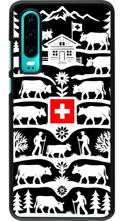Coque Huawei P30 - Poya Suisse 3 noir