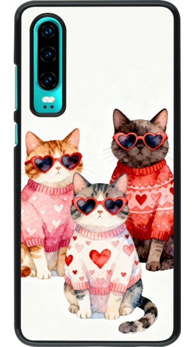 Huawei P30 Case Hülle - Saint Valentines Day 26 Cat Love