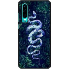 Huawei P30 Case Hülle - Snake Blue Anaconda