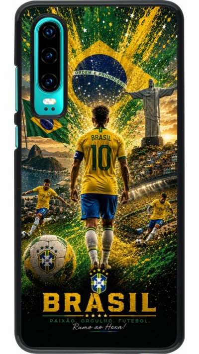 Huawei P30 Case Hülle - Fussball Brasilien splash 2026