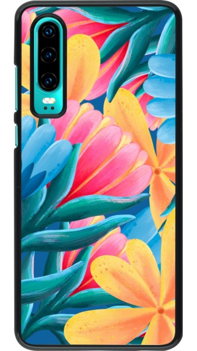 Huawei P30 Case Hülle - Spring 23 colorful flowers