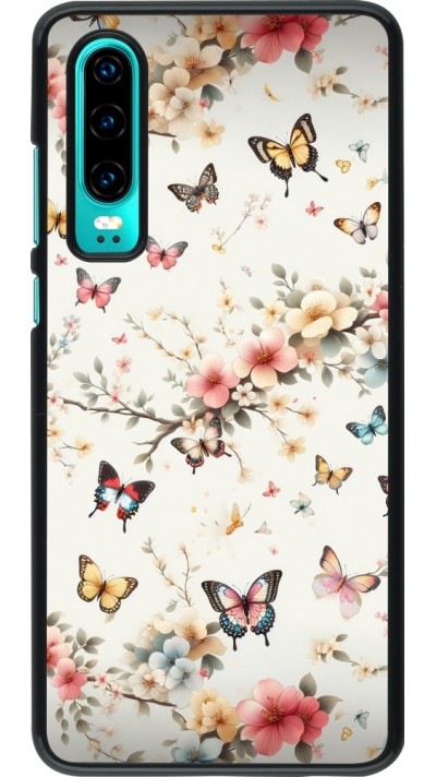 Huawei P30 Case Hülle - Frühling 25 Leichte Schmetterlinge