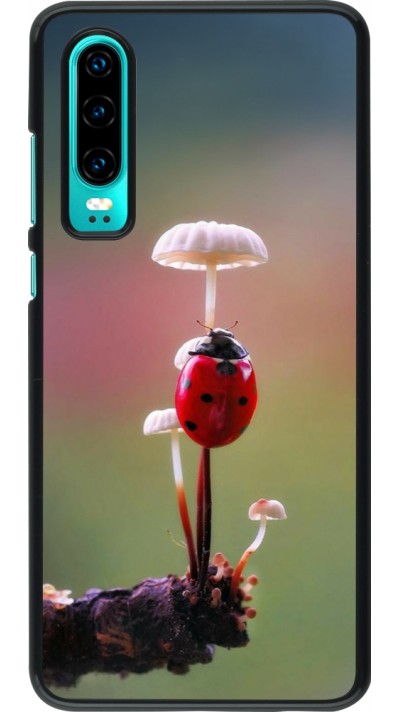 Huawei P30 Case Hülle - Ladybird on a mushroom 2026