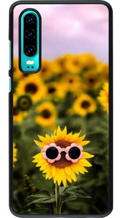 Huawei P30 Case Hülle - Sunflower with glasses 2026