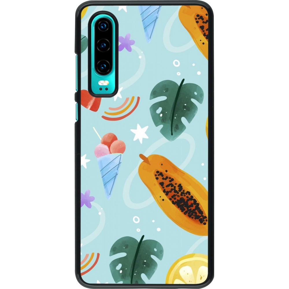 Huawei P30 Case Hülle - Summer 2025 Pattern papaya