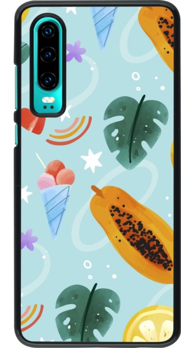 Huawei P30 Case Hülle - Summer 2025 Pattern papaya