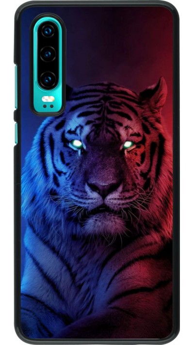 Hülle Huawei P30 - Tiger Blue Red