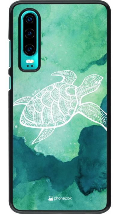 Hülle Huawei P30 - Turtle Aztec Watercolor