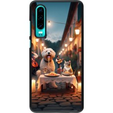Coque Huawei P30 - Valentine 2024 Dog & Cat Candlelight
