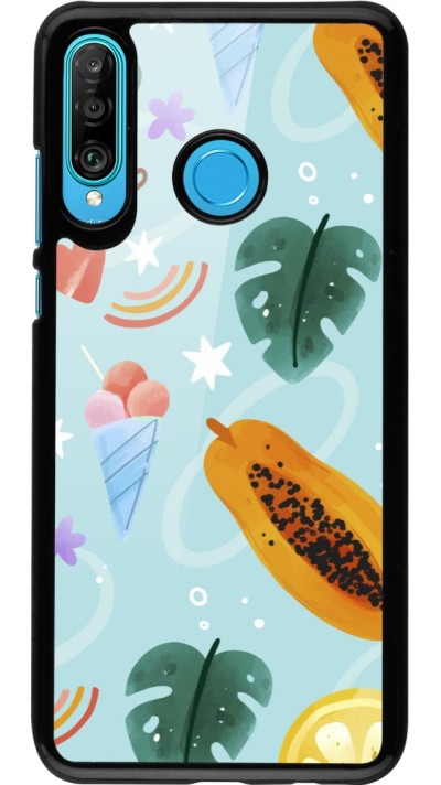 Huawei P30 Lite Case Hülle - Summer 2025 Pattern papaya