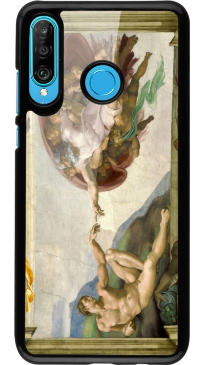 Huawei P30 Lite Case Hülle - Kunstbild - Die Erschaffung Adams - Michelangelo