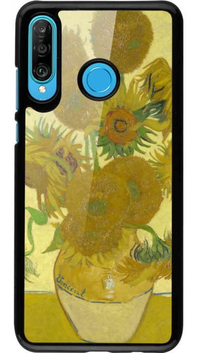 Huawei P30 Lite Case Hülle - Kunstbild - Sonnenblumen  - Van Gogh