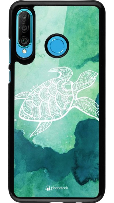 Hülle Huawei P30 Lite - Turtle Aztec Watercolor