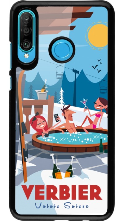 Huawei P30 Lite Case Hülle - Verbier Mountain Jacuzzi