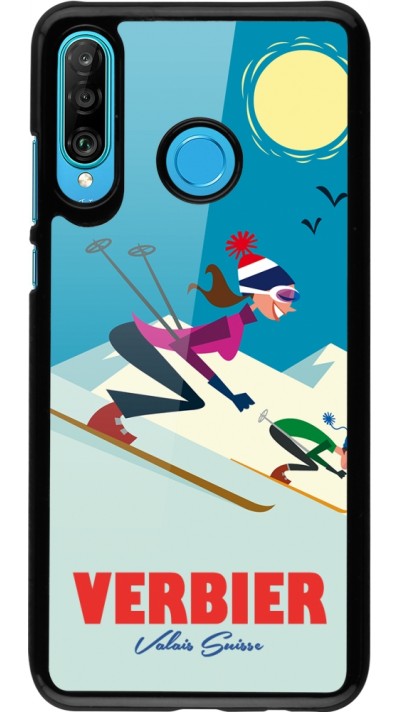 Coque Huawei P30 Lite - Verbier Ski Downhill