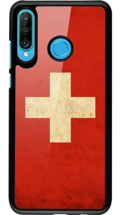 Coque Huawei P30 Lite - Vintage Flag SWISS