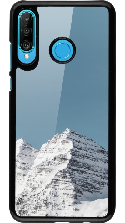 Huawei P30 Lite Case Hülle - Winter 22 blue sky mountain