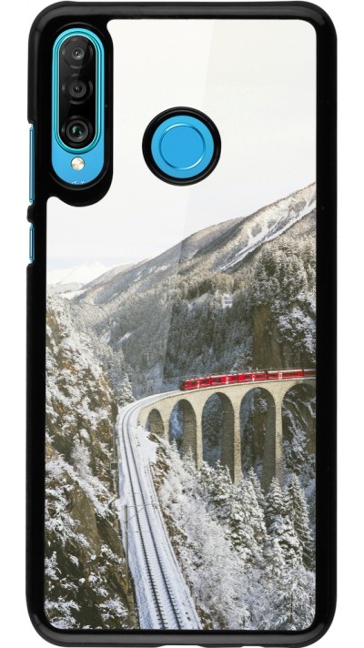 Huawei P30 Lite Case Hülle - Winter 25 Winter polar express