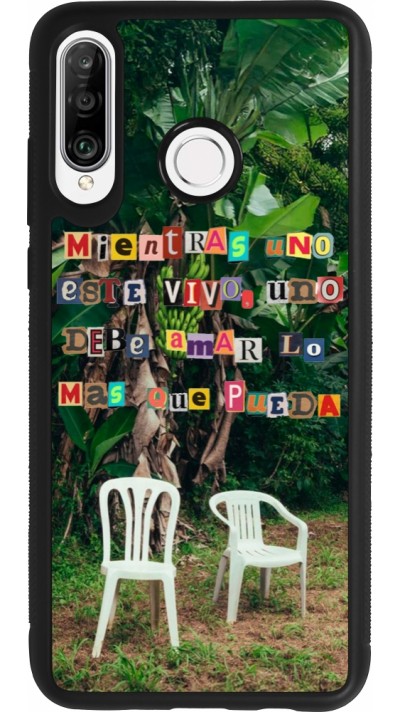 Huawei P30 Lite Case Hülle - Silikon schwarz Chairs DTMF