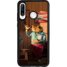 Huawei P30 Lite Case Hülle - Silikon schwarz Dancing frog DTMF