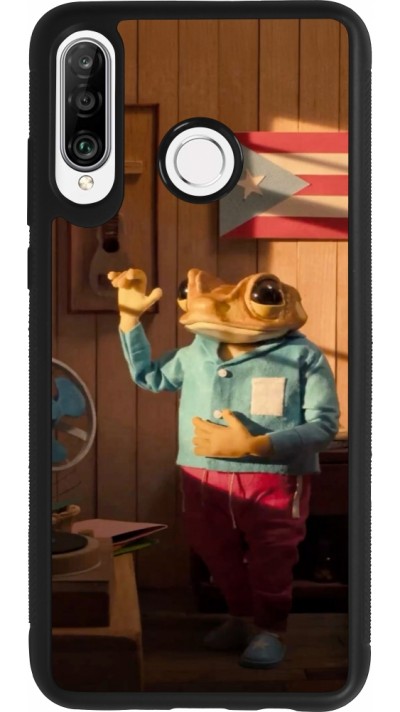 Huawei P30 Lite Case Hülle - Silikon schwarz Dancing frog DTMF