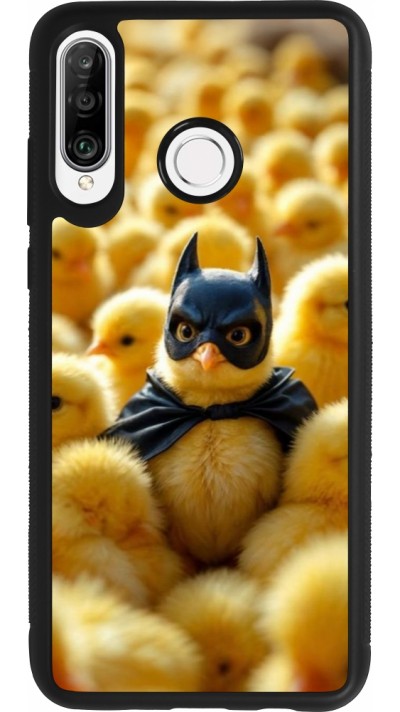 Huawei P30 Lite Case Hülle - Silikon schwarz Easter 2026 Chicken Batman