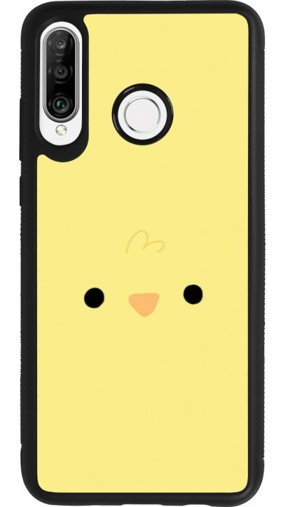 Huawei P30 Lite Case Hülle - Silikon schwarz Easter 2026 Little chicken