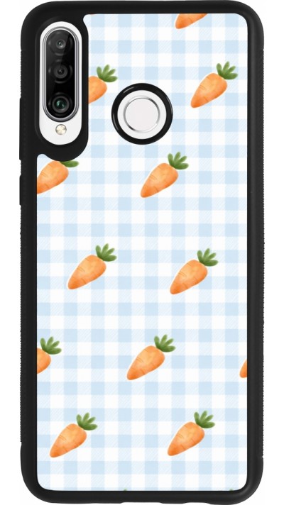 Huawei P30 Lite Case Hülle - Silikon schwarz Easter 2026 Pattern carrots