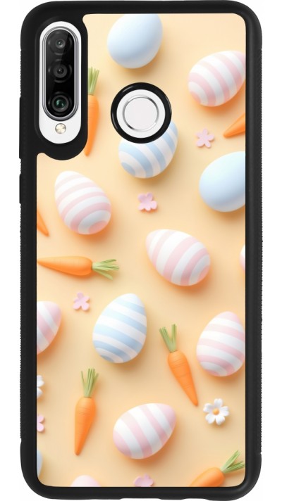 Huawei P30 Lite Case Hülle - Silikon schwarz Easter 2026 Pattern Easter