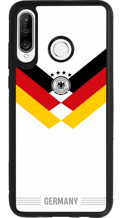 Huawei P30 Lite Case Hülle - Silikon schwarz Deutschland 2026 personalisierbares Fussballtrikot