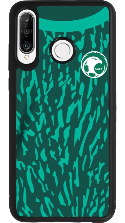 Huawei P30 Lite Case Hülle - Silikon schwarz Saudi-Arabien 2022 personalisierbares Fussballtrikot