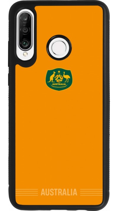 Huawei P30 Lite Case Hülle - Silikon schwarz Australien 2026 personalisierbares Fussballtrikot