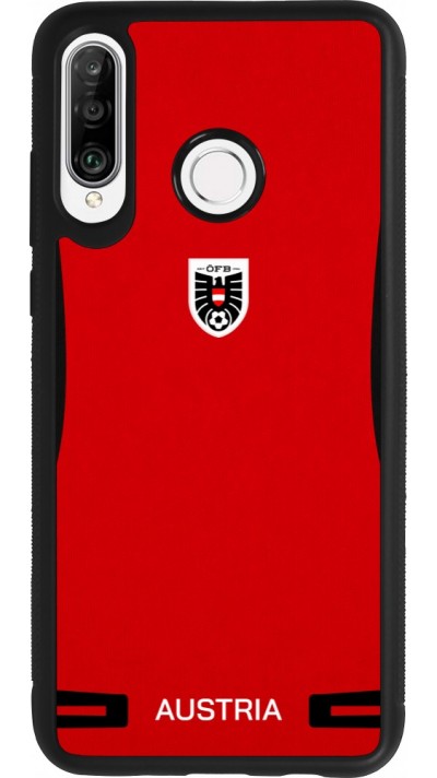 Huawei P30 Lite Case Hülle - Silikon schwarz O?sterreich 2026 personalisierbares Fussballtrikot