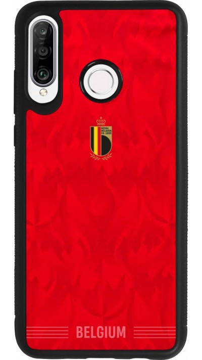 Huawei P30 Lite Case Hülle - Silikon schwarz Belgien 2026 personalisierbares Fussballtrikot