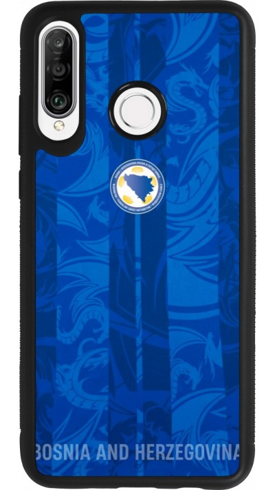 Huawei P30 Lite Case Hülle - Silikon schwarz Bosnien und Herzegowina 2026 personalisierbares Fussballtrikot