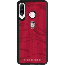 Huawei P30 Lite Case Hülle - Silikon schwarz Südkorea 2026 personalisierbares Fussballtrikot