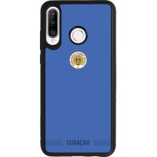 Huawei P30 Lite Case Hülle - Silikon schwarz Curaçao 2026 personalisierbares Fussballtrikot